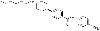 CAS # 81930-18-9, 4-Cyanophenyl trans-4-(4-heptylcyclohexyl)benzoate, trans-4-(4-Heptylcyclohexyl)benzoic acid 4-cyanophenyl ester