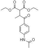 structure of CAS# 81937-39-5, [2-[4-(乙酰氨基)苯基]-1-甲基-2-氧代乙基]丙二酸二乙酯