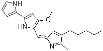 CAS # 82-89-3, Prodigiosine, 2-Methyl-3-amyl-6-methoxyprodigiosene, Prodigiosin