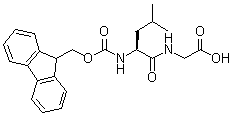 structure of CAS# 82007-05-4, N-[(9H-Fluoren-9-ylmethoxy)carbonyl]-L-leucylglycine