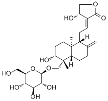 structure of CAS# 82209-76-5, 穿心莲内酯苷