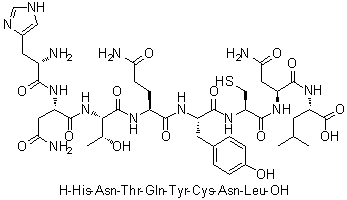 CAS 登录号：823810-48-6, L-组氨酰-L-天冬氨酰胺酰-L-苏氨酰-L-谷氨酰胺酰-L-酪氨酰-L-半胱氨酰-L-天冬氨酰胺酰-L-亮氨酸