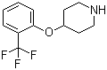 structure of CAS# 824390-04-7, 4-[2-(Trifluoromethyl)phenoxy]piperidine