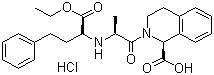 CAS 登录号：82586-55-8, 盐酸喹那普利, (3S-(2(R*(R*)),3R*))-2-(2-((1-乙氧羰基-3-苯丙基)氨基)-1-氧代丙基)-1,2,3,4-四氢-3-异喹啉羧酸盐酸盐