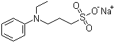structure of CAS# 82611-85-6, N-Ethyl-N-(3-sulfopropyl)aniline sodium salt