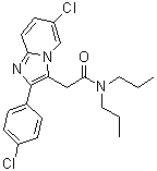 CAS # 82626-01-5, Alpidem, 6-Chloro-2-(4-chlorophenyl)-N,N-dipropylimidazo[1,2-a]pyridine-3-acetamide