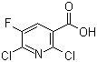 structure of CAS# 82671-06-5, 2,6-Dichloro-5-fluoronicotinic acid