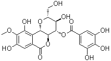 CAS 登录号：82958-45-0, 4-O-没食子酰岩白菜素