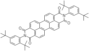 structure of CAS# 83054-80-2, N,N'-Bis(2,5-di-tert-butylphenyl)-3,4,9,10-perylenedicarboximide