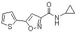 structure of CAS# 832115-62-5, N-Cyclopropyl-5-(thiophen-2-yl)isoxazole-3-carboxamide