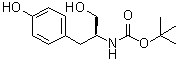 structure of CAS# 83345-46-4, [(1S)-1-Hydroxymethyl-2-(4-hydroxyphenyl)ethyl]carbamic acid tert-butyl ester