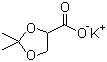 structure of CAS# 83400-91-3, 2,2-二甲基-1,3-二氧戊环-4-羧酸钾盐