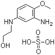 structure of CAS# 83763-48-8, 2-氨基-4-N-(beta-羟乙基)氨基苯甲醚硫酸盐