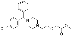 CAS 登录号：83881-46-3, 2-[2-[4-[(4-氯苯基)苯基甲基]-1-哌嗪基]乙氧基]乙酸甲酯