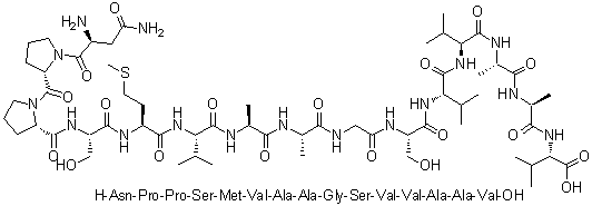 CAS # 840500-13-2, L-Asparaginyl-L-prolyl-L-prolyl-L-seryl-L-methionyl-L-valyl-L-alanyl-L-alanylglycyl-L-seryl-L-valyl-L-valyl-L-alanyl-L-alanyl-L-valine