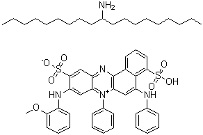 CAS # 84110-50-9, 10-Nonadecanamine, compd. with 9-[(2-methoxyphenyl)amino]-7-phenyl-5-(phenylamino)-4,10-disulfobenzo[a]phenazinium inner salt (1:1)