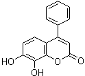 structure of CAS# 842-01-3, 7,8-Dihydroxy-4-phenylcoumarin