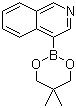 structure of CAS# 844891-01-6, 异喹啉-4-硼酸-2,2-二甲基丙二醇-1,3-环酯