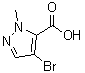 structure of CAS# 84547-84-2, 1-Methyl-4-bromopyrazole-5-carboxylic acid