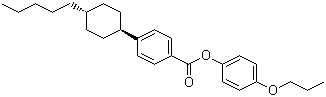 structure of CAS# 84600-99-7, 4-反式-(4-戊基环己基)苯甲酸对丙氧基苯酚酯