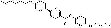 CAS 登录号：84601-03-6, 4-反式-(4-庚基环己基)苯甲酸对丁氧基苯酚酯