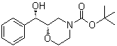 structure of CAS# 847805-32-7, (2S)-2-[(S)-Hydroxyphenylmethyl]-4-morpholinecarboxylic acid 1,1-dimethylethyl ester