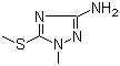 structure of CAS# 84827-78-1, 1-甲基-5-甲硫基-1H-1,2,4-三唑-3-胺