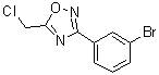structure of CAS# 848316-20-1, 3-(3-Bromophenyl)-5-(chloromethyl)-1,2,4-oxadiazole
