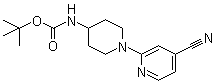 CAS # 848500-10-7, tert-Butyl [1-(4-cyanopyridin-2-yl)piperidin-4-yl]carbamate, [1-(4-Cyano-2-pyridinyl)-4-piperidinyl]carbamic acid 1,1-dimethylethyl