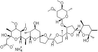 structure of CAS# 84878-61-5, Maduramycin ammonium