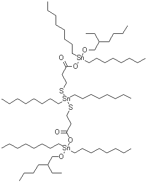 CAS # 84896-41-3, 5,23-Diethyl-8,8,14,14,20,20-hexaoctyl-10,18-dioxo-7,9,19,21-tetraoxa-13,15-dithia-8,14,20-tristannaheptacosane