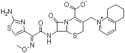 CAS # 84957-30-2, Cefquinome, 1-[[(6R,7R)-7-[[(2Z)-(2-Amino-4-thiazolyl)(methoxyimino)acetyl]amino]-2-carboxy-8-oxo-5-thia-1-azabicyclo[4.2.0]oct-2-en-3-yl]methyl]-5,6,7,8-tetrahydro-quinolinium inner salt