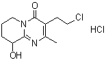 CAS # 849727-63-5, 3-(2-Chloroethyl)-6,7,8,9-tetrahydro-9-hydroxy-2-methyl-4H-pyrido[1,2-a]pyrimidin-4-one hydrochloride