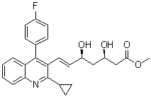 structure of CAS# 849811-78-5, Methyl (3R,5S,6E)-7-[2-cyclopropyl-4-(4-fluorophenyl)-3-quinolinyl]-3,5-dihydroxy-6-heptenoate