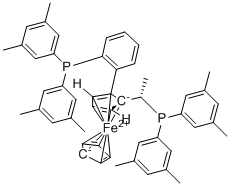 structure of CAS# 849925-24-2, (S)-1-{(S)-2-[2-[Di(3,5-xylyl)phosphino]phenyl]ferrocenyl}ethyldi(3,5-xylyl)phos