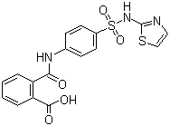 structure of CAS# 85-73-4, 酞磺胺噻唑