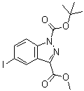 structure of CAS# 850363-55-2, 1-叔丁氧羰基-5-碘-3-甲氧羰基-1H-吲唑