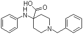 CAS 登录号：85098-64-2, 1-苄基-4-(苯胺基)哌啶-4-羧酸