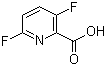 structure of CAS# 851386-45-3, 3,6-二氟吡啶-2-甲酸