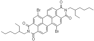 structure of CAS# 851786-15-7, 5,12-Dibromo-2,9-bis(2-ethylhexyl)-anthra[2,1,9-def:6,5,10-d'e'f']diisoquinoline-1,3,8,10(2H,9H)-tetrone