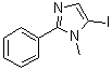 structure of CAS# 851870-30-9, 5-Iodo-1-methyl-2-phenyl-1H-imidazole
