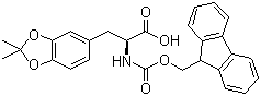 structure of CAS# 852288-18-7, (2S)-2-[[(9H-Fluoren-9-ylmethoxy)carbonyl]amino]-3-(2,2-dimethyl-1,3-benzodioxol-5-yl)propanoic acid