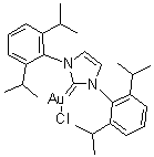structure of CAS# 852445-83-1, [1,3-Bis(2,6-diisopropylphenyl)-1,3-dihydro-2H-imidazol-2-ylidene](chloro)gold