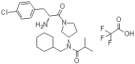 CAS 登录号：852478-10-5, N-[(3S)-1-[(2R)-2-氨基-3-(4-氯苯基)-1-氧代丙基]-3-吡咯烷基]-N-(环己基甲基)-2-甲基丙酰胺单(三氟乙酸)盐