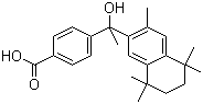 structure of CAS# 852524-20-0, 4-[1-Hydroxy-1-(5,6,7,8-tetrahydro-3,5,5,8,8-pentamethyl-2-naphthalenyl)ethyl]benzoic acid