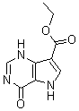 structure of CAS# 853058-41-0, 4,5-Dihydro-4-oxo-1H-pyrrolo[3,2-d]pyrimidine-7-carboxylic acid ethyl ester