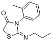 structure of CAS# 854107-53-2, 3-(2-Methylphenyl)-2-((Z)-propylimino)thiazolidin-4-one
