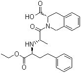 CAS # 85441-61-8, Quinapril, 2-[2-(1-Ethoxycarbonyl-3-phenyl-propyl)aminopropanoyl]-1,2,3,4-tetrahydroisoquinoline-3-carboxylic acid