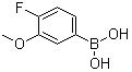 structure of CAS# 854778-31-7, 4-Fluoro-3-methoxyphenylboronic acid