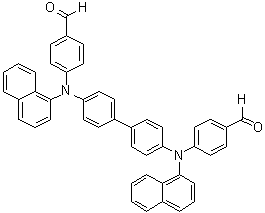 structure of CAS# 854938-56-0, 4,4'-[[1,1'-联苯]-4,4'-二基二(1-萘基亚氨基)]二苯甲醛